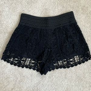 Topshop Elastic Lace Shorts